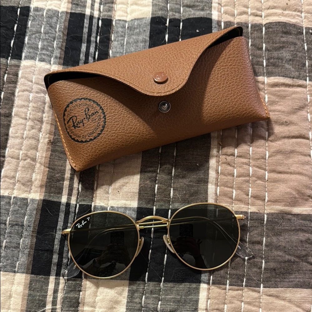 Ray-Ban Brown Glasses Case Classic Leather Design